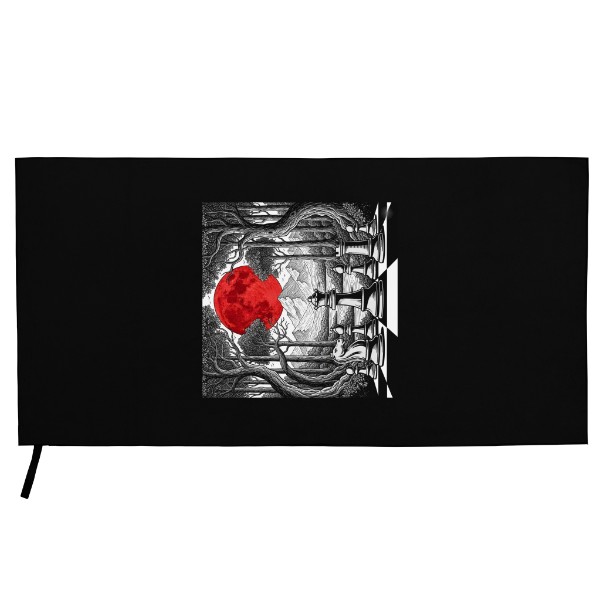 Sportovní ručník z mikrovlákna s potiskem Krvavý měsíc na ručníku